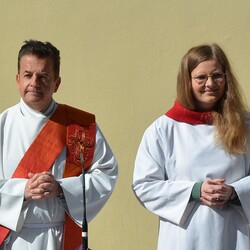 Diakon Wolfgang Garber, Pastoralreferentin Anja Asel